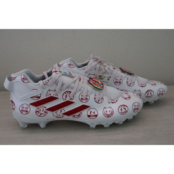 adidas GZ6901 Men's Sz 13 White/Red Freak 22 Big Mood DSG SM Football Cleats - Picture 5 of 11